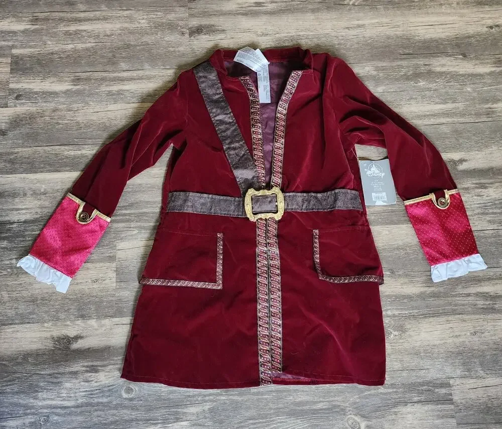 NEW! Disney Captain Hook Jacket Halloween Costume Cosplay Size 9/10 Peter Pan